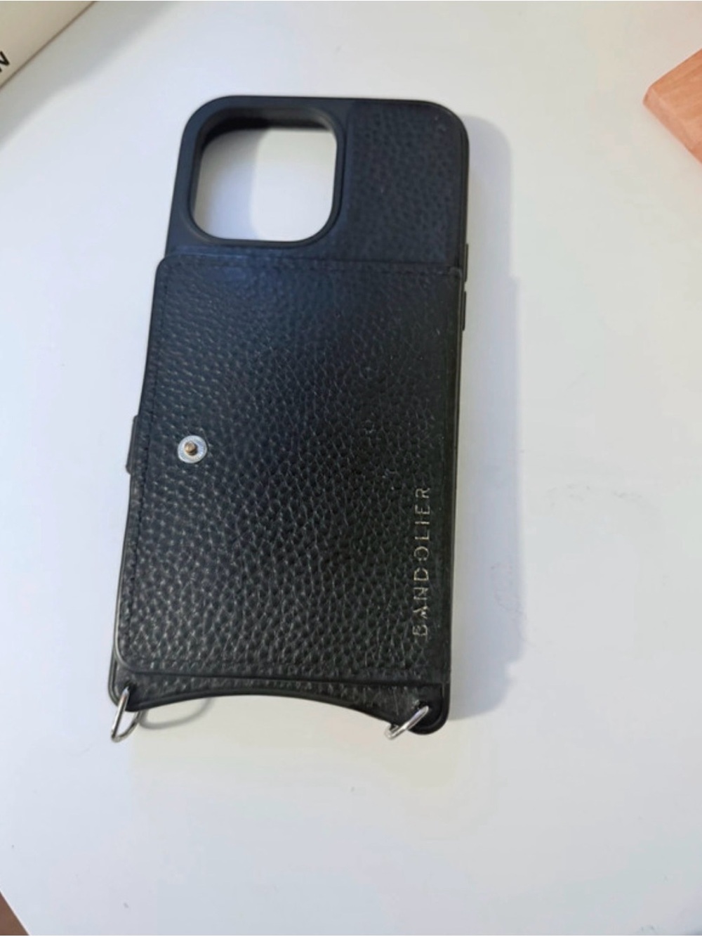 Bandolier Black Leather Card Wallet Phone Case